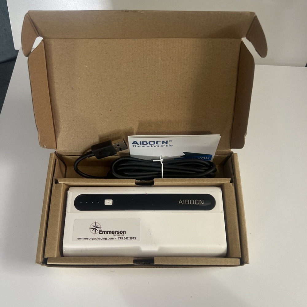 NEW AiBOCN Power Bank WX010 10000mAh for Smartphones & Tablets White